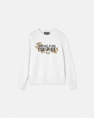 Sweat-shirt avec logo en cristaux