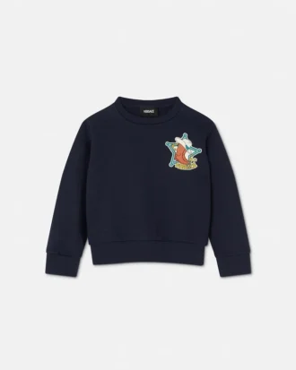 Sweat-shirt en jersey de coton brodé pour enfant