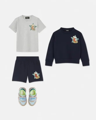 Sweat-shirt en jersey de coton brodé pour enfant