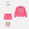 Jupe en jersey de coton brodé pour enfants Jupe en jersey de coton brodé pour enfants