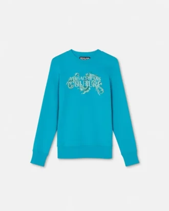 Sweat-shirt en jersey de coton imprimé et orné