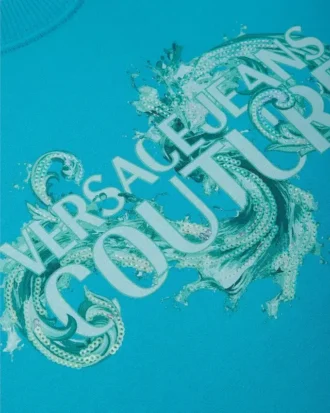 Sweat-shirt en jersey de coton imprimé et orné