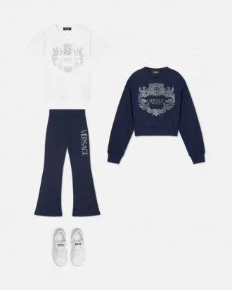 Sweat-shirt Versace Milano Kids en cristal