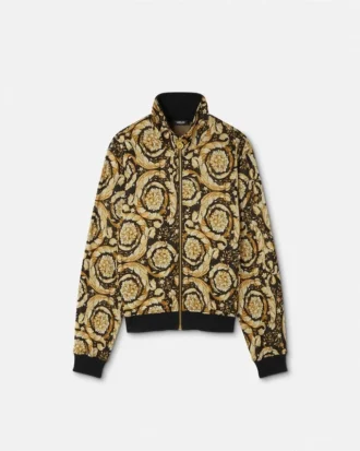 Sweat-shirt zippé jacquard Barocco
