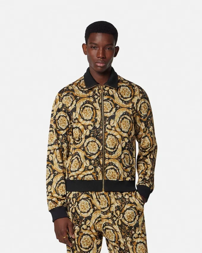 Sweat-shirt zippé jacquard Barocco Sweat-shirt zippé jacquard Barocco