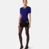 T-shirt ajusté en viscose stretch jacquard T-shirt ajusté en viscose stretch jacquard