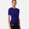 T-shirt ajusté en viscose stretch jacquard T-shirt ajusté en viscose stretch jacquard