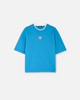 T-shirt carré brodé Medusa T-shirt carré brodé Medusa