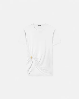 T-shirt drapé avec épingle de sûreté