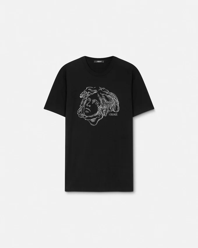 T-shirt en jersey de coton brodé T-shirt en jersey de coton brodé