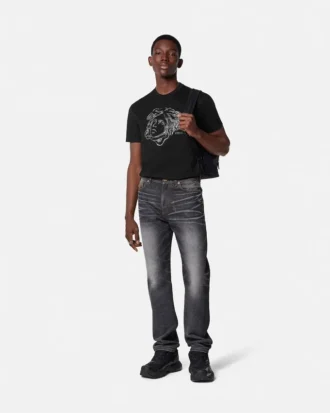 T-shirt en jersey de coton brodé