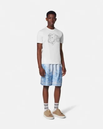 T-shirt en jersey de coton brodé