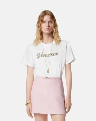 T-shirt en jersey de coton brodé