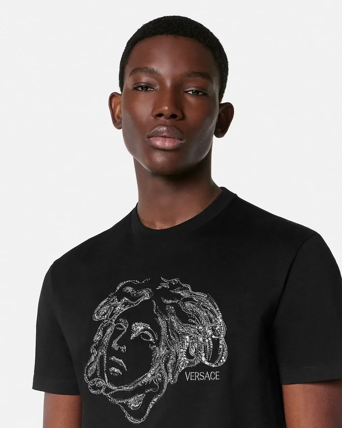 T-shirt en jersey de coton brodé T-shirt en jersey de coton brodé