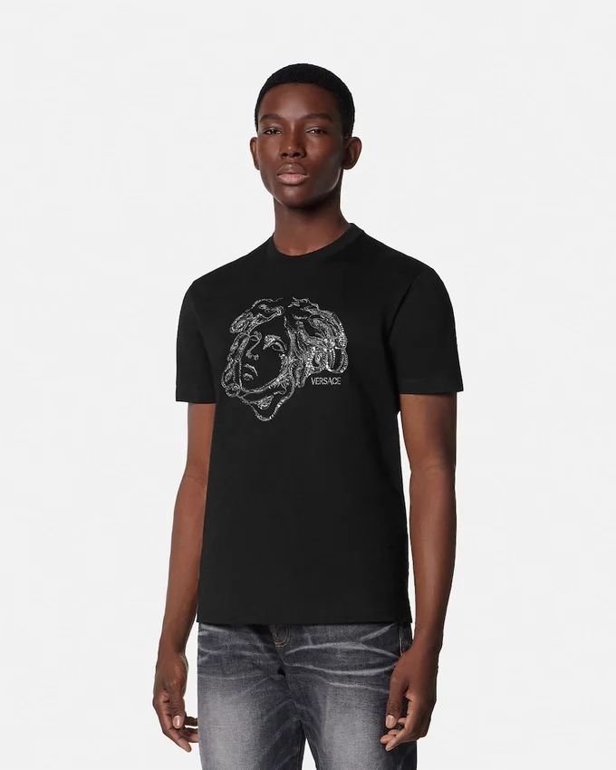 T-shirt en jersey de coton brodé T-shirt en jersey de coton brodé