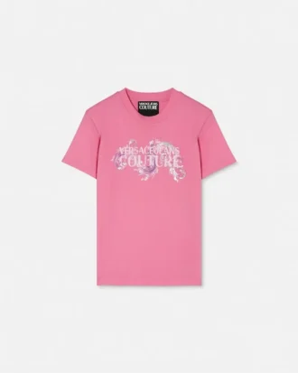 T-shirt en jersey de coton imprimé et orné
