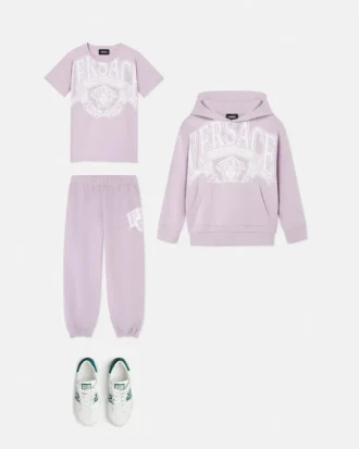 Sweat à capuche imprimé en jersey de coton pour enfant