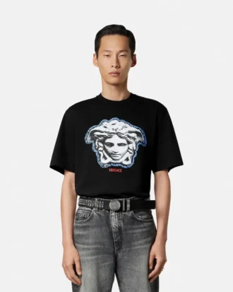 T-shirt régulier en jersey de coton imprimé