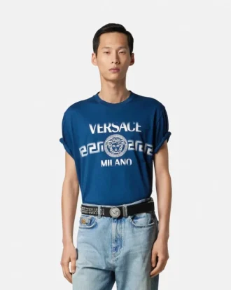 T-shirt régulier en jersey de coton imprimé