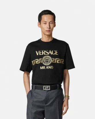 T-shirt régulier en jersey de coton imprimé