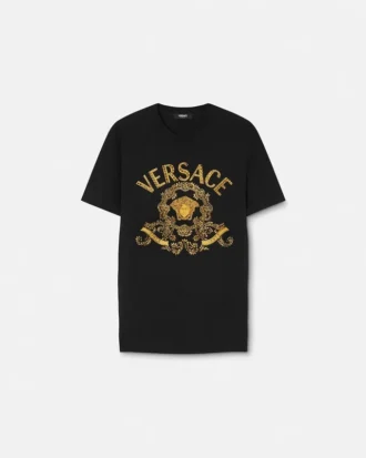 T-shirt slim en jersey de coton brodé
