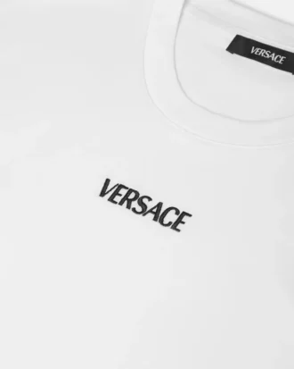 T-shirt slim en jersey de coton brodé
