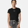 T-shirt slim en jersey de coton brodé T-shirt slim en jersey de coton brodé
