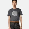 T-shirt slim en jersey de coton brodé T-shirt slim en jersey de coton brodé