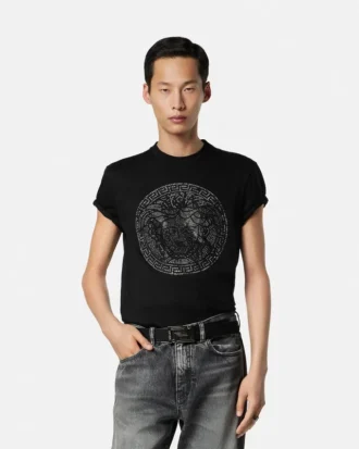 T-shirt slim en jersey de coton orné