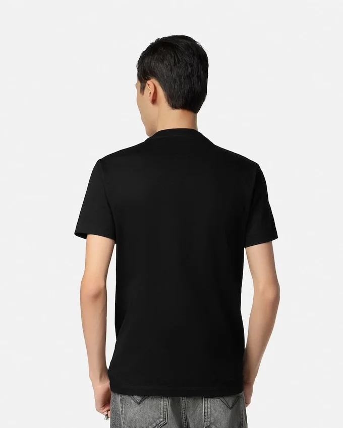T-shirt slim en jersey de coton orné T-shirt slim en jersey de coton orné