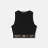 Top court en jersey de coton jacquard