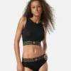 Top court en jersey de coton jacquard