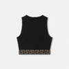 Top court en jersey de coton jacquard