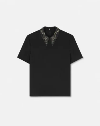 top en satin envers clout 1 330x413 - Top en satin envers clout&eacute;