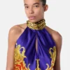 Top Lavallière en Barocco Silk Cheetah