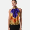 Top Lavallière en Barocco Silk Cheetah