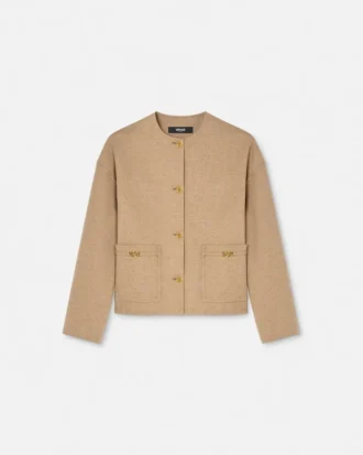 Veste caban en laine feutrée