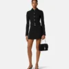 Veste courte en crêpe double laine