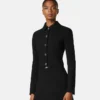 Veste courte en crêpe double laine
