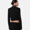 Veste courte en laine cloutée