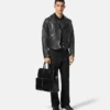 Veste de motard en cuir nappa Veste de motard en cuir nappa