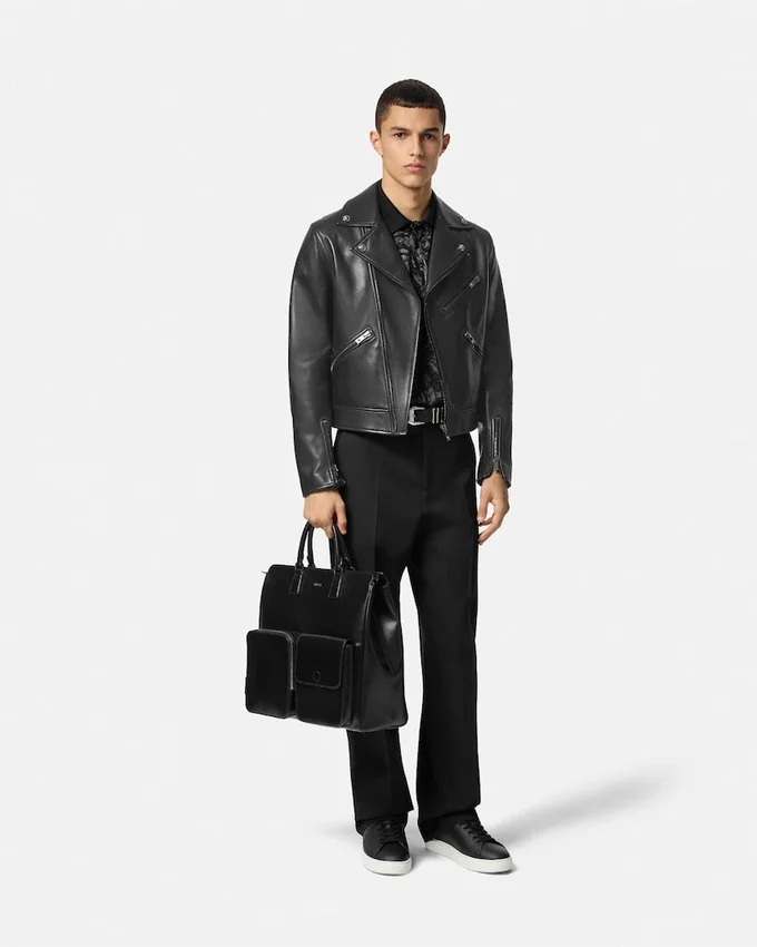 Veste de motard en cuir nappa Veste de motard en cuir nappa