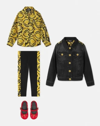 Chemise en twill de soie imprimée pour enfant