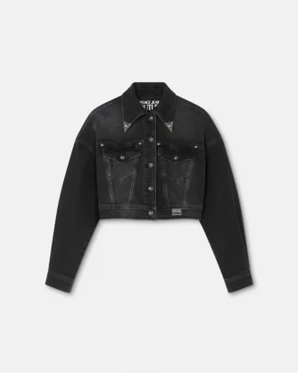 Veste en denim à motif floral V-Emblem Veste en denim à motif floral V-Emblem