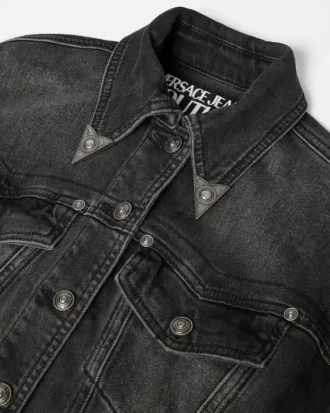 Veste en denim à motif floral V-Emblem Veste en denim à motif floral V-Emblem