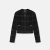 Veste zippée en tweed de coton