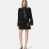 Veste zippée en tweed de coton