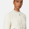 Veste zippée en tweed de coton
