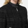 Veste zippée en tweed de coton