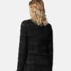 Veste zippée en tweed de coton